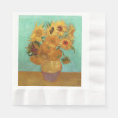 Vincent Van Gogh Zwölf Sonnenblumen in einer Vase Serviette (Vorderseite)