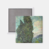 Vincent van Gogh | Zypressen, 1889 Magnet (Vorderseite/Rückseite)