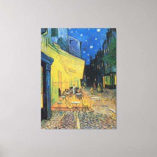 Vincent van Gogh's Café Terrasse am Abend Leinwanddruck (Vorderseite)