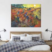 Vincent van Gogh's Der rote Weingarten Leinwanddruck (Insitu (Schlafzimmer))