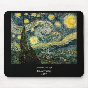 Vincent van Goghs die sternenklare Nacht (1889) Mousepad