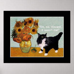 Vincent Van Gogh's freche Katze Poster
