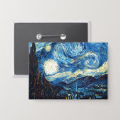 Vincent van Goghs Gemälde, Sternennacht, Button (Vorderseite/Rückseite)