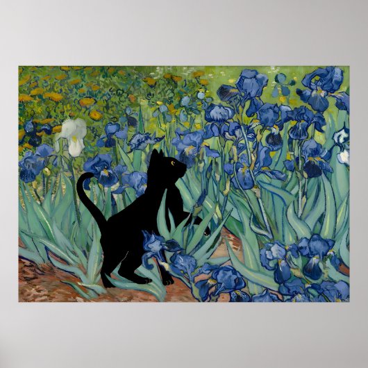 Vincent Van Gogh's Ire Cat Print Black Cat Poster (Vorne)