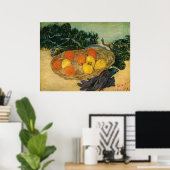Vincent van Gogh's Korb der Früchte und Handschuhe Poster (Heimbüro)