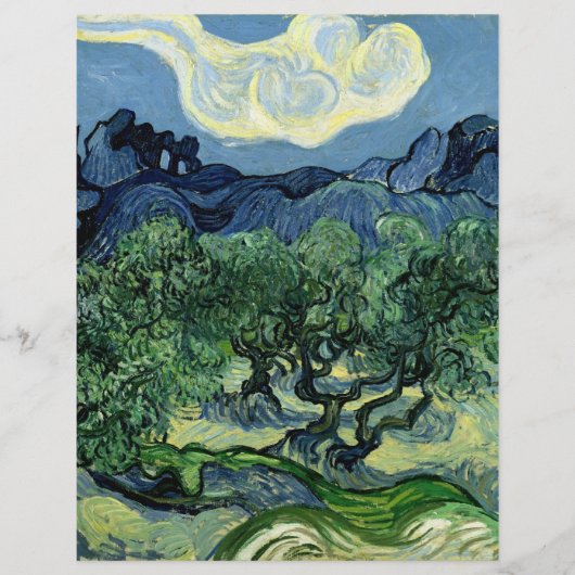 Vincent van Gogh's Olive Trees (1889) Flyer (Vorne)