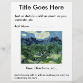 Vincent van Gogh's Olive Trees (1889) Flyer (Hinten)