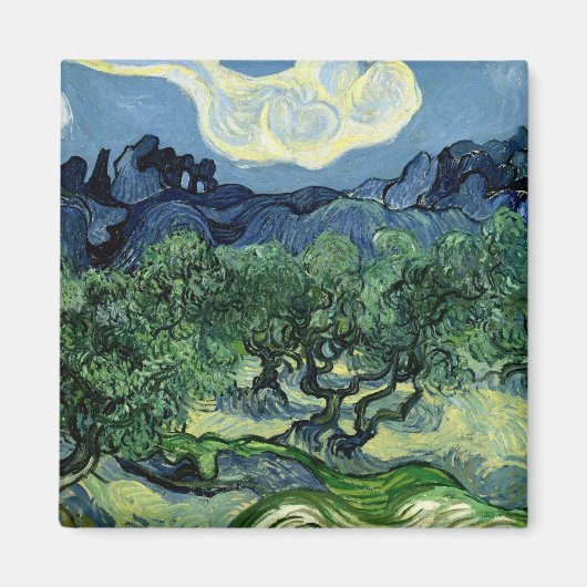 Vincent van Gogh's Olive Trees (1889) Magnet (Vorne)