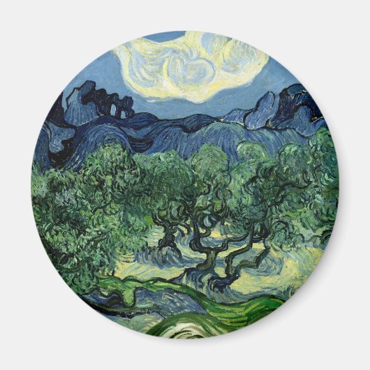 Vincent van Gogh's Olive Trees (1889) Magnet (Vorne)