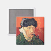 Vincent Van Gogh's Selbstportrait Bandaged Ear&Pip Magnet (Vorderseite/Rückseite)
