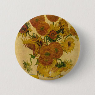 Vincent van Gogh's Sonnenblumen, 1878 Button
