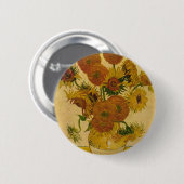 Vincent van Gogh's Sonnenblumen, 1878 Button (Vorne & Hinten)