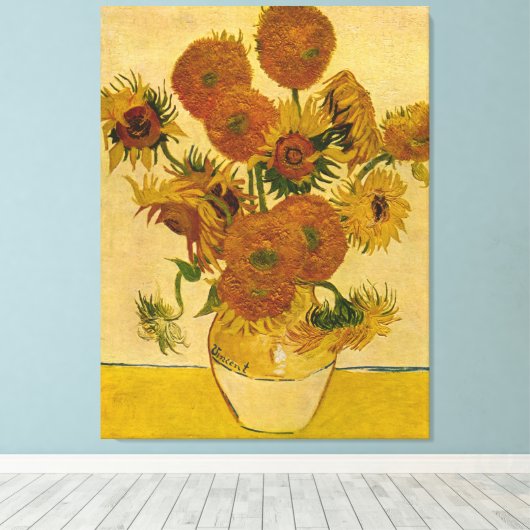 Vincent van Gogh's Sonnenblumen, 1878 Leinwanddruck (Insitu (Holzboden))