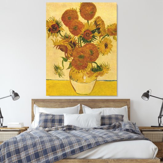 Vincent van Gogh's Sonnenblumen, 1878 Leinwanddruck (Insitu (Schlafzimmer))