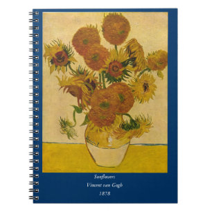 Vincent van Gogh's Sonnenblumen, 1878 Notizblock