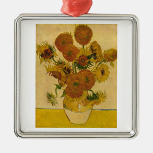 Vincent van Gogh's Sonnenblumen, 1878 Silbernes Ornament