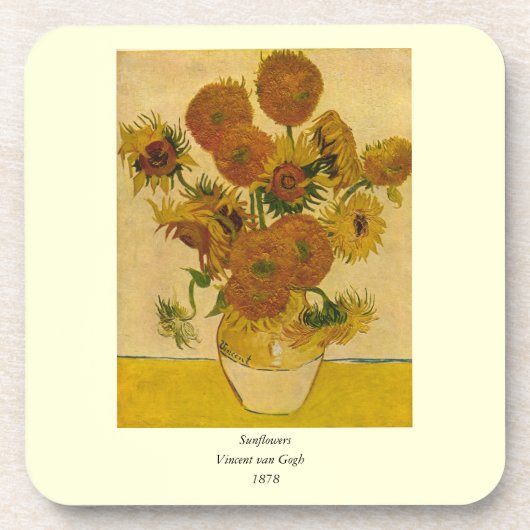 Vincent van Gogh's Sonnenblumen, 1878 Untersetzer (Vorderseite)