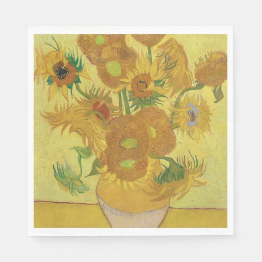 Vincent van Gogh's Sonnenblumen (1888) Serviette (Vorderseite)