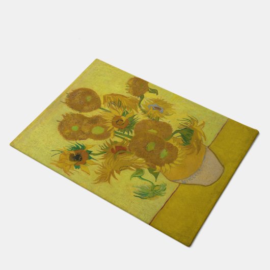 Vincent Van Gogh's Sonnenblumen Door Mat Fußmatte (Schrägansicht)
