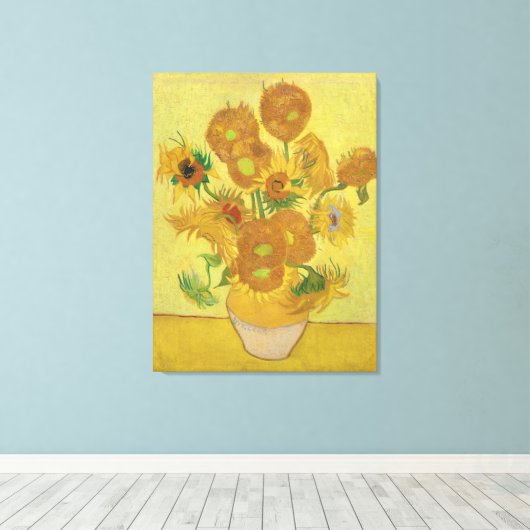 Vincent van Gogh's Sonnenblumen Leinwanddruck (Insitu (Holzboden))