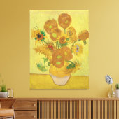 Vincent van Gogh's Sonnenblumen Leinwanddruck (Insitu (Wohnzimmer))