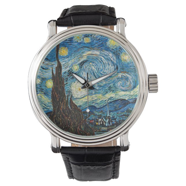 Vincent Van Gogh's Starry Night Armbanduhr (Vorderseite)
