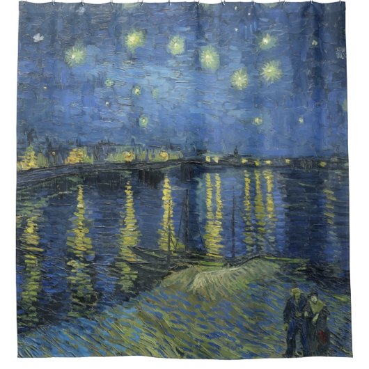 Vincent van Gogh's Starry Night Over the Rhone Duschvorhang (Vorderseite)