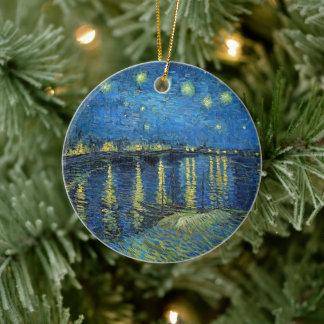 Vincent van Gogh's Starry Night Over the Rhone Keramik Ornament