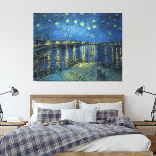Vincent van Gogh's Starry Night Over the Rhone Leinwanddruck (Insitu (Schlafzimmer))