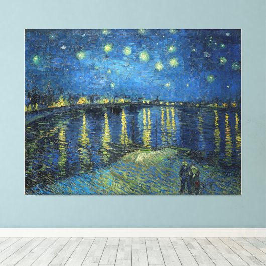 Vincent van Gogh's Starry Night Over the Rhone Leinwanddruck (Insitu (Holzboden))