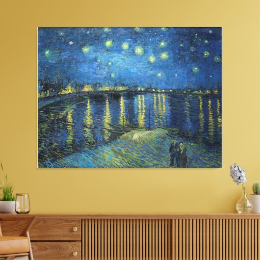 Vincent van Gogh's Starry Night Over the Rhone Leinwanddruck (Insitu (Wohnzimmer))