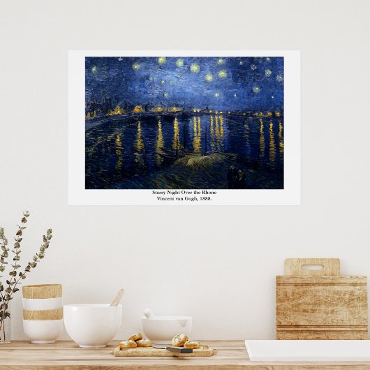 Vincent van Gogh's Starry Night Over the Rhone Poster (Küche)