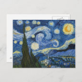 Vincent Van Gogh's Starry Night Postkarte (Vorne/Hinten)