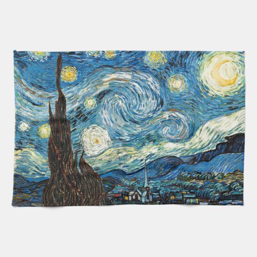 Vincent van Goghs sternenklare Nacht Handtuch (Horizontal)