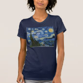 Vincent van Goghs sternenklare Nacht T-Shirt (Vorderseite)