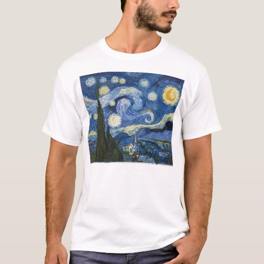 Vincent van Goghs sternenklare Nacht T-Shirt (Vorderseite)