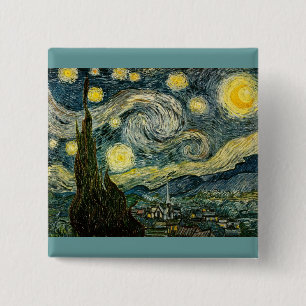 Vincent van Goghs Sternennacht (1889) Button