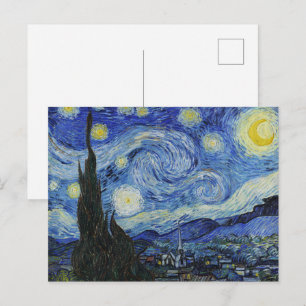Vincent Van Goghs Sternennacht (1889). Postkarte