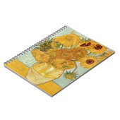 Vincent van Gogh's Stilleben mit 12 Sonnenblumen Notizblock (Linke Seite)