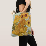 Vincent van Gogh's Stilleben Sonnenblumen Tasche<br><div class="desc">1888. Stilleben mit 12 Sonnenblumen oder Vase mit 12 Sonnenblumen. Vincent Willem van Gogh war ein postimpressionistischer Maler holländischer Herkunft,  dessen Werk - das für seine raue Schönheit,  emotionale Ehrlichkeit und seine kühne Farbe bekannt ist - weit reichenden Einfluss auf die Kunst des 20. Jahrhunderts hatte.</div>