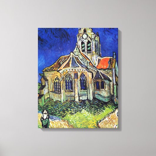 Vincent van Gogh's The Church in Auvers Leinwanddruck (Vorderseite)