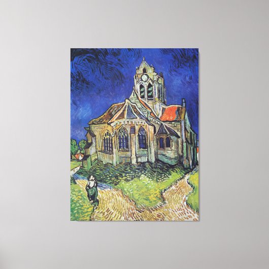 Vincent van Gogh's The Church in Auvers Leinwanddruck (Vorderseite)