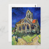 Vincent van Gogh's The Church in Auvers Postkarte (Vorne/Hinten)