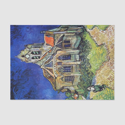 Vincent van Gogh's The Church in Auvers Seidenpapier (Vorderseite)