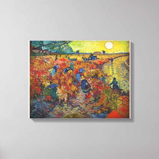 Vincent van Gogh's The Red Vineyard (1888) Leinwanddruck (Vorderseite)