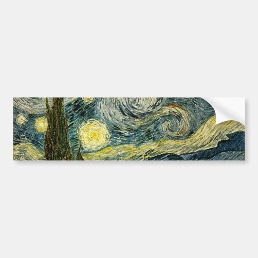 Vincent van Gogh's The Starry Night (1889) Autoaufkleber (Vorne)