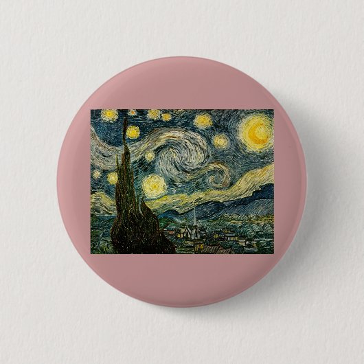 Vincent van Gogh's The Starry Night (1889) Button (Vorderseite)