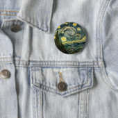 Vincent van Gogh's The Starry Night (1889) Button (Beispiel)
