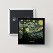 Vincent van Gogh's The Starry Night (1889) Button (Vorne & Hinten)