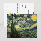 Vincent van Gogh's The Starry Night (1889) Einladung (Vorne/Hinten)